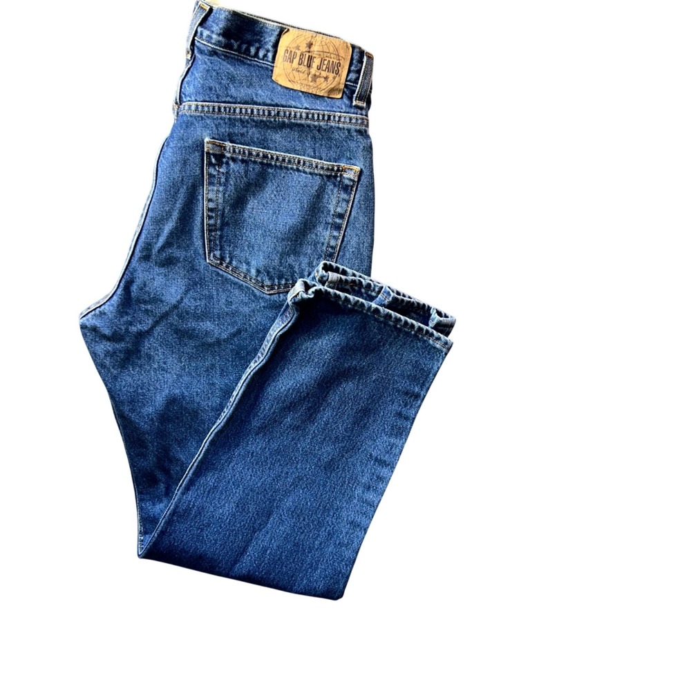 Vintage Gap Blue Jeans Relaxed Fit Straight Leg M Wash Denim 31x30 Mens Womens